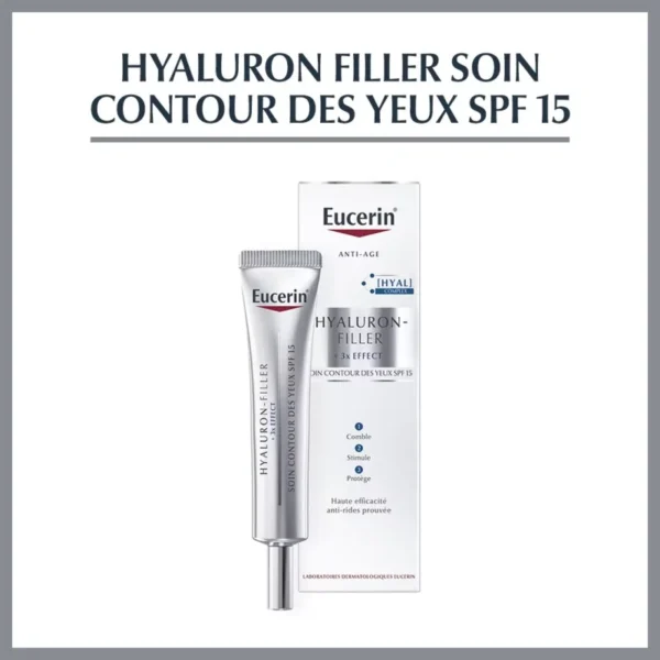EUCERIN Hyaluron-Filler  +3x Effect, Contour des Yeux SPF15 15ml